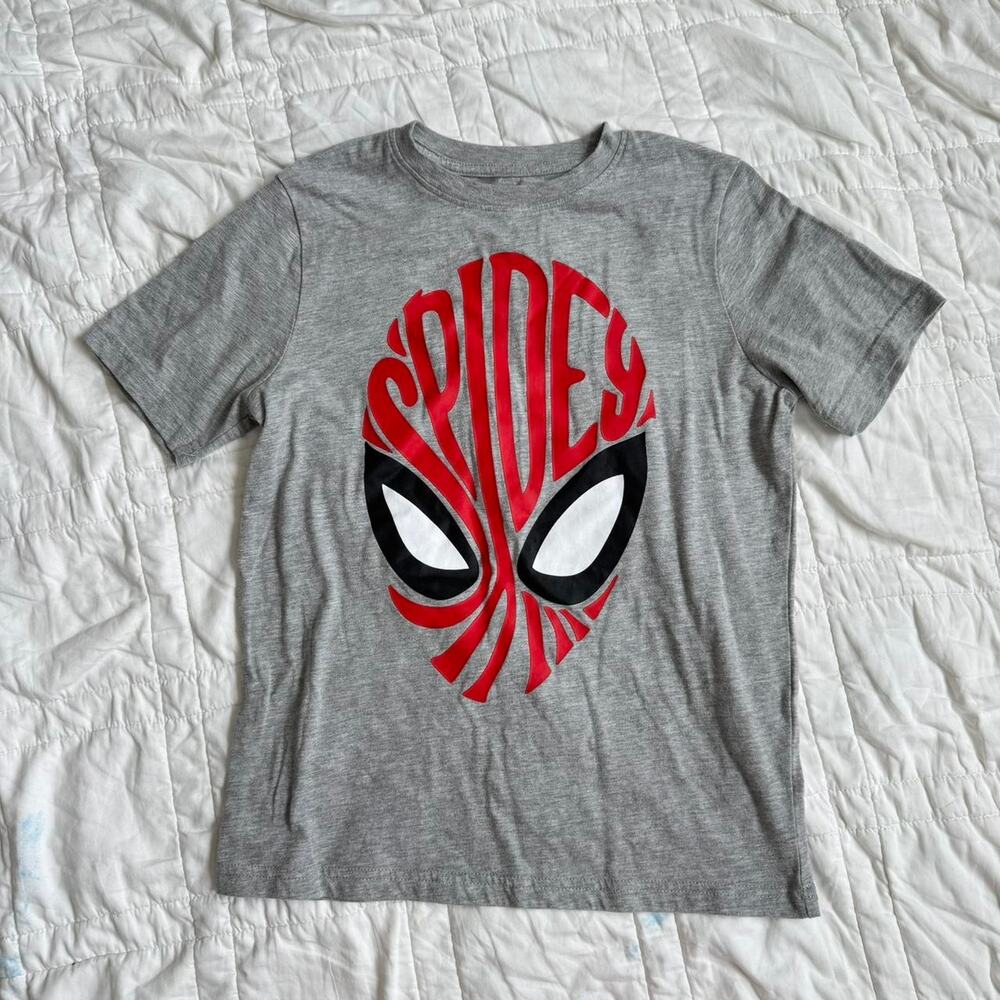 Gray spider man graphic tee youth sz 10 short‎ sleeve summer casual